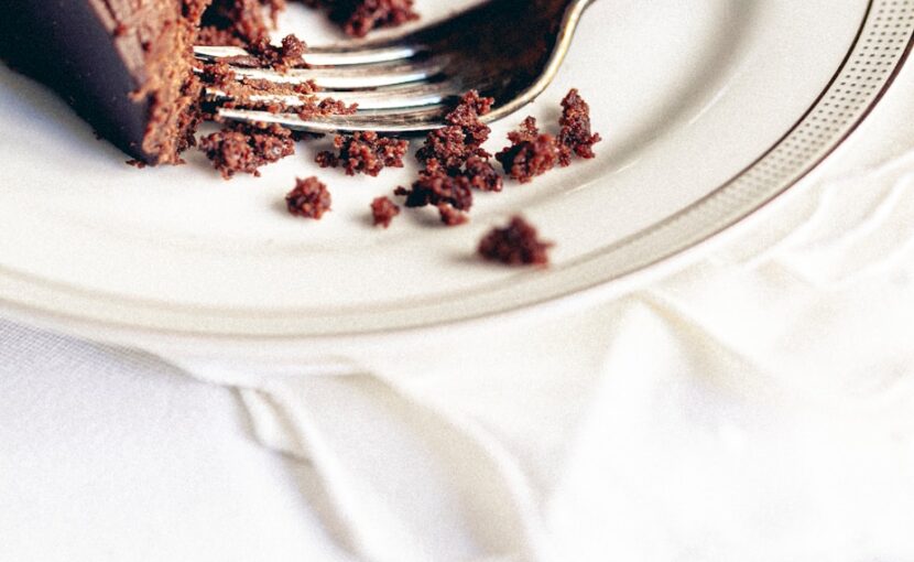 chocolate cake on plate
