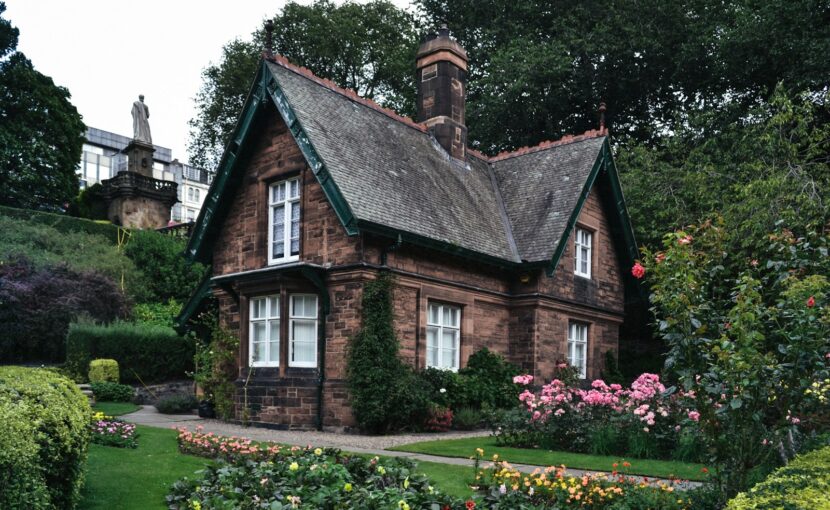 brown and white concrete house